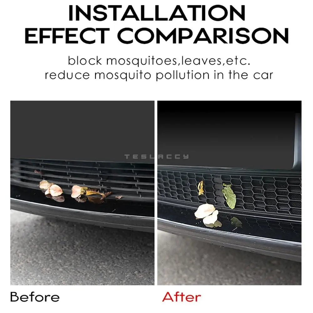 For Tesla Model Y 2020-2024 Car Lower Bumper Anti Insect Net Anti Dust Proof Inner Vent Grille Cover Insect-proof Front Cover