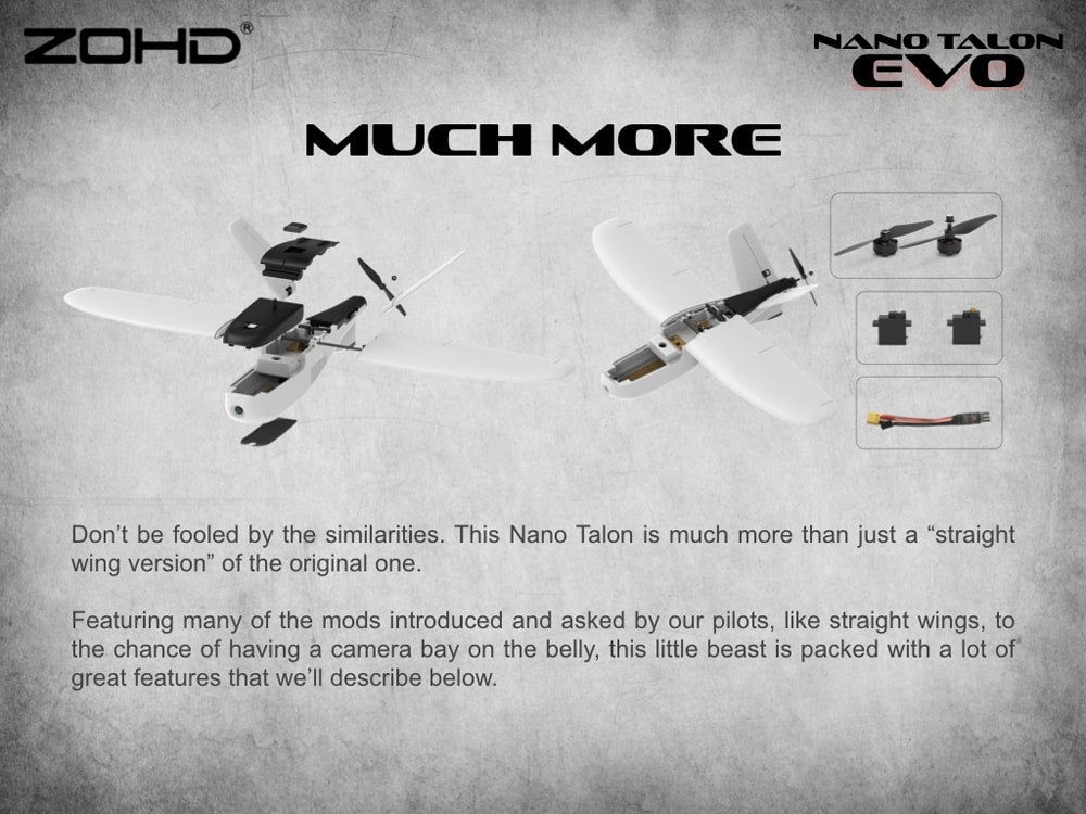ZOHD Nano Talon EVO FPV Airplane (PNP / FPV)
