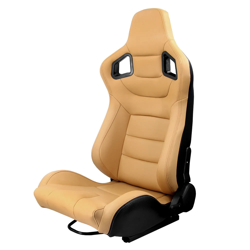 R-EP Racing Seat Adjustable Universal for Sport Car Simulator Bucket Seats PVC Leather 1 PCS