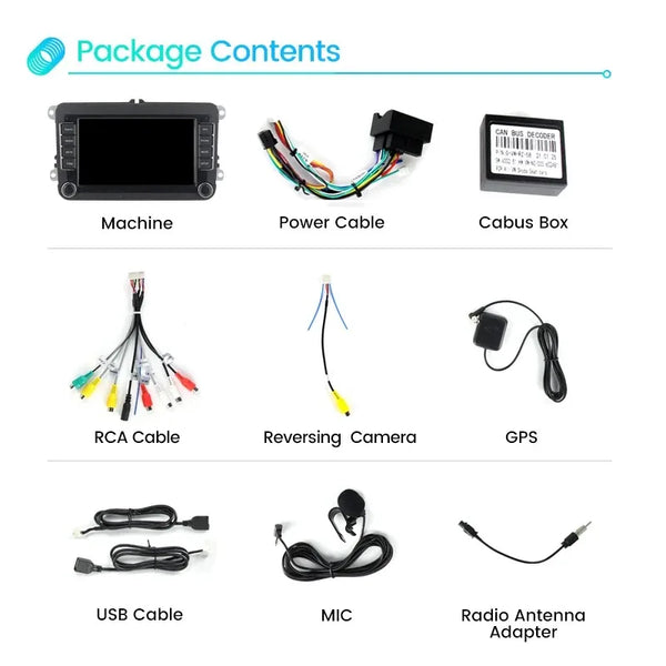 Android 13 Wireless Carplay Auto Car multimedia player IPS Screen GPS WIFI 7/8/9'' Car Radio For VW Passat golf Polo Jetta Skoda