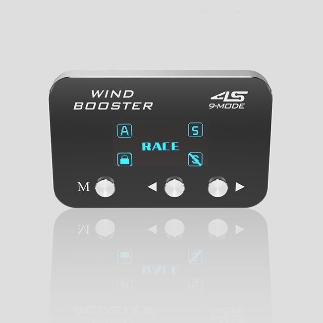 WINDBOOSTER 4S OBD Acceleration Performance Throttle Controller & Pedal Remap - Utilising Chip Tuning / Electronic Engine Tuning - Econ / Sport / Sport+ / Race Modes - OLED Display