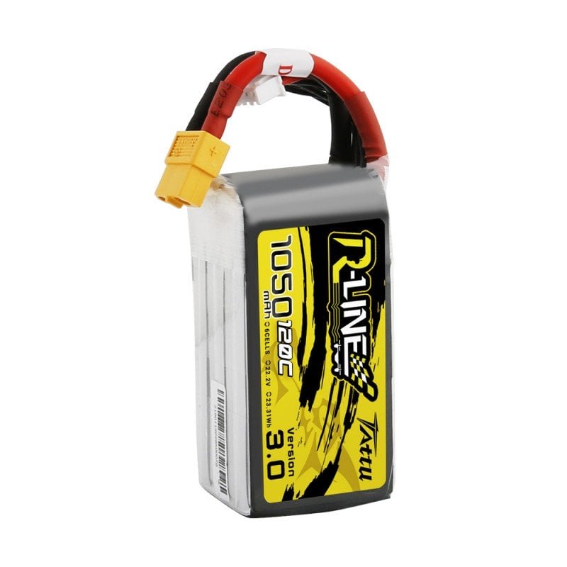 Tattu R-Line 3.0 1050mAh 120C 22.2V 6S1P Lipo Battery Pack