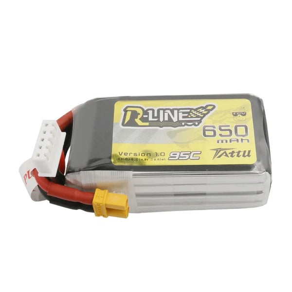 Tattu R-Line 650mAh 14.8V 4S1P 95C Lipo Battery