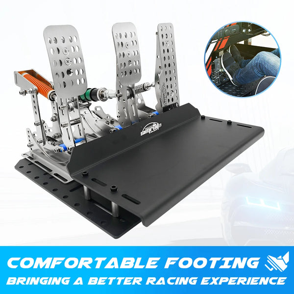 SimRuito Sim Racing LoadCell Pedals 3mm stainless steel Racing Simulator Cockpit Pedals For Pc Game Gear pedal for wheel