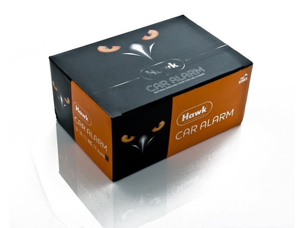 HAWK Aftermarket Universal Vehicle Car Van Motorhome Alarm with Remote Start + Central Locking + Engine Immobiliser + 2 x remote controls