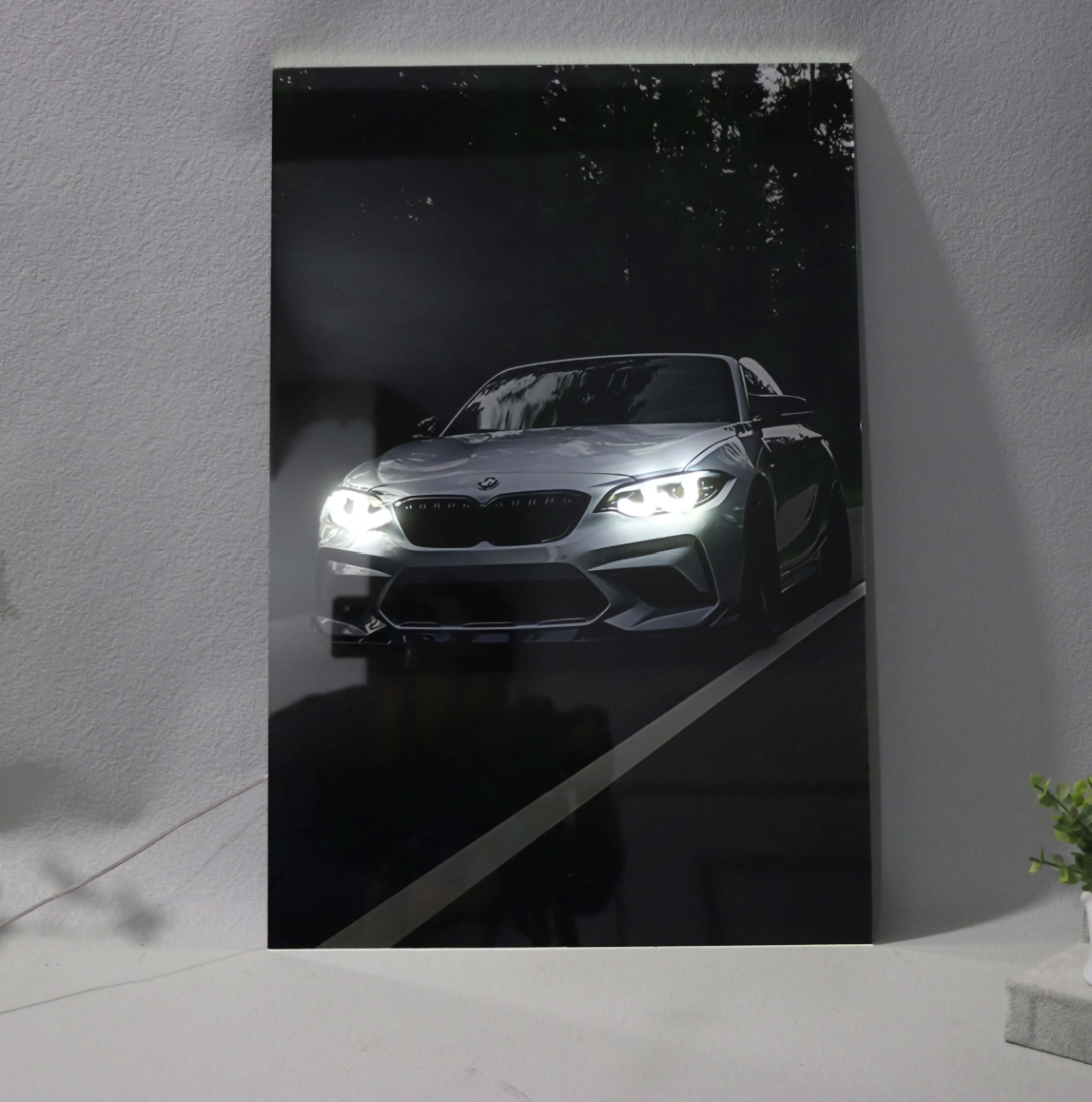 Custom LED Gloss Car Canvas Wall Art - Customise Yours / 60x40cm - DIVERSION