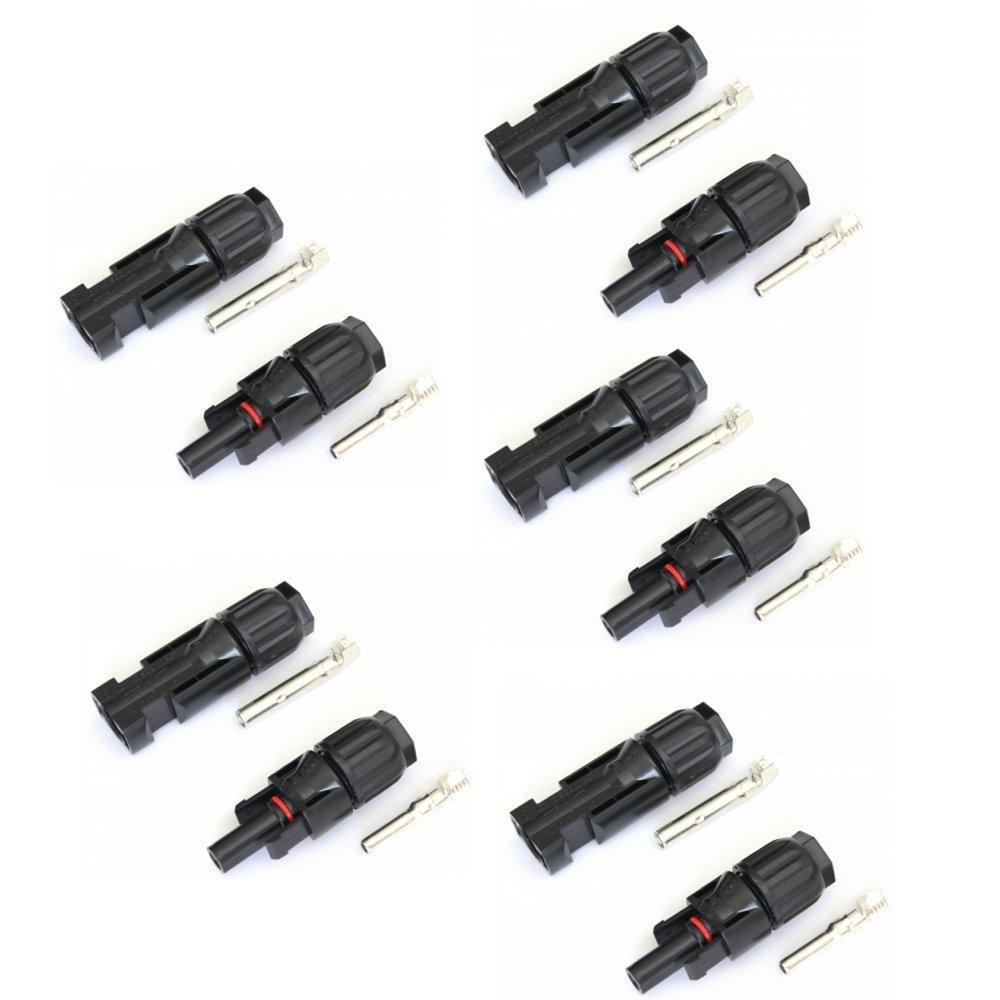 5 Pairs MC4-compatible connectors for 10 mm² solar cable | 4Boats