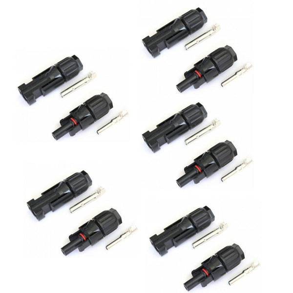 5 Pairs MC4-compatible connectors for 10 mm² solar cable | 4Boats