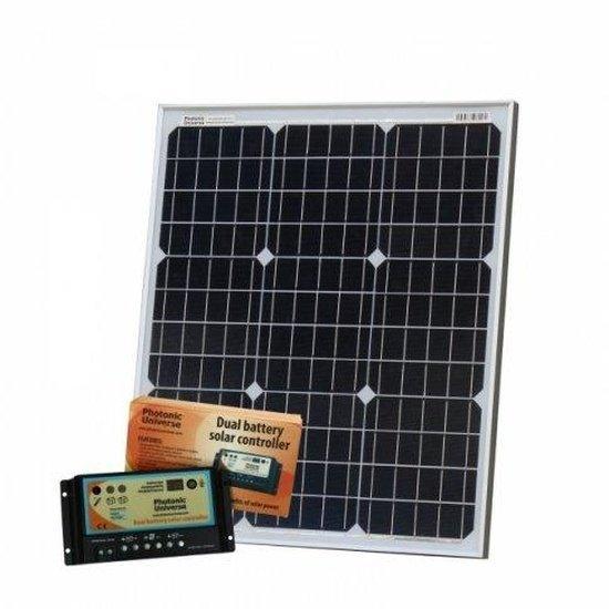 50W 12V Dual Battery Solar Kit with Controller & Cable | 4Boats