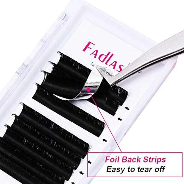 Fadlash Easy Fan Lashes D Curl 0.07 10-11-12mm Mixed Tray Russian Lashes Natural Look Self Fanning Eye Lashes Automatic Blooming Russian Eyelashes Extensions