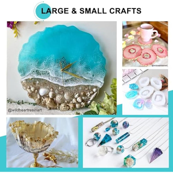 JDiction Epoxy Resin, Clear High Gloss 1 Gallon/3.78L Epoxy Resin Self-Leveling Coating and Casting Resin for Jewelry Making, Table Top, Wood and Mold Crafts