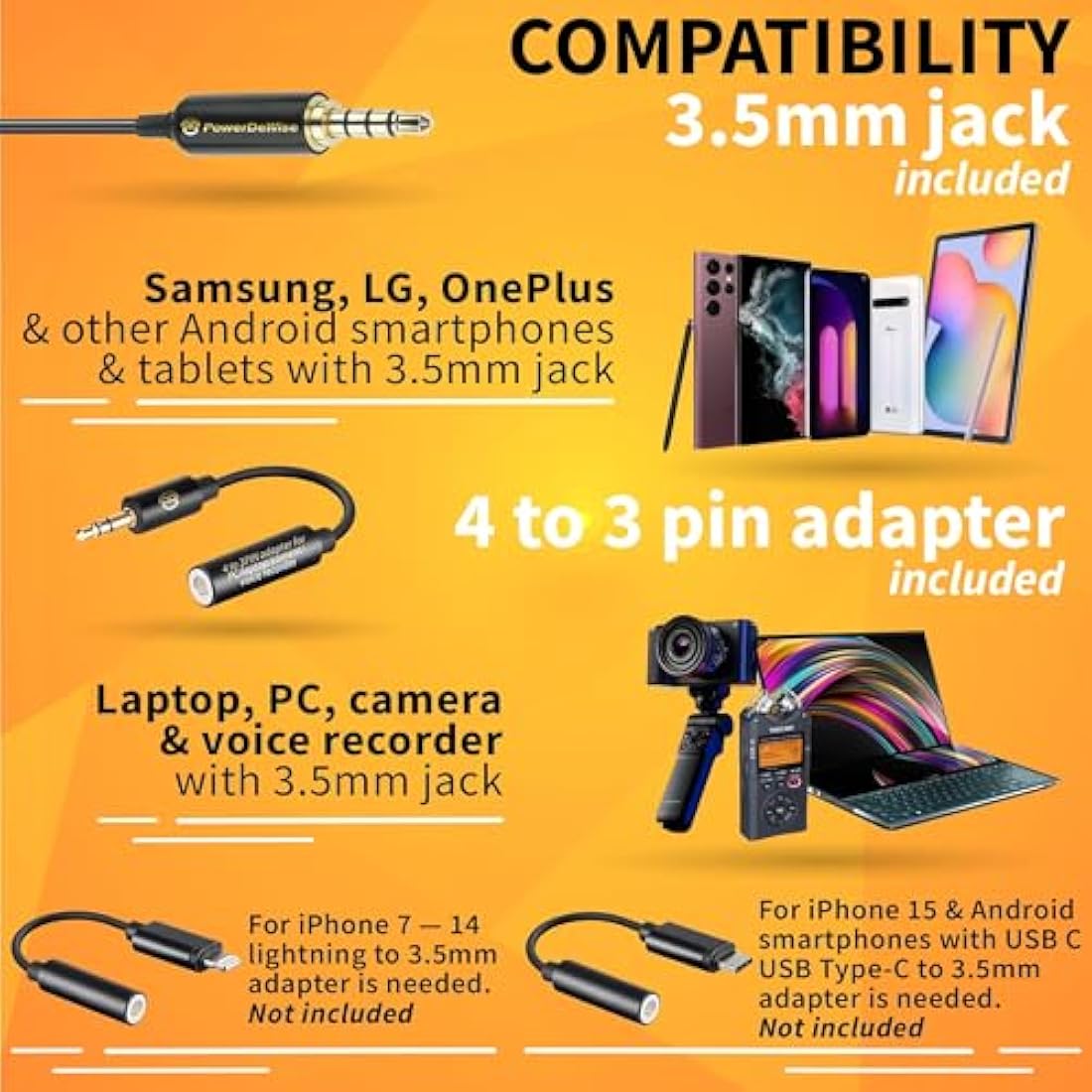 Professional Grade 3.5mm Lavalier Lapel Microphone - Perfect for ASMR Recording Video with iPhone Phone or Camera - Tiny Shirt Microphone with Easy Clip On System