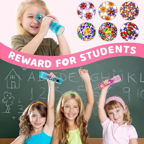 D-FantiX Classic Tin Kaleidoscope, 2 Pack Kaleidoscope for Kids Boys Girls, Retro Toys Educational Toys with Metal Body, Boys Girls Birthday Party Gift, Goodie Bags, Party Favors for Kids(Style 1)