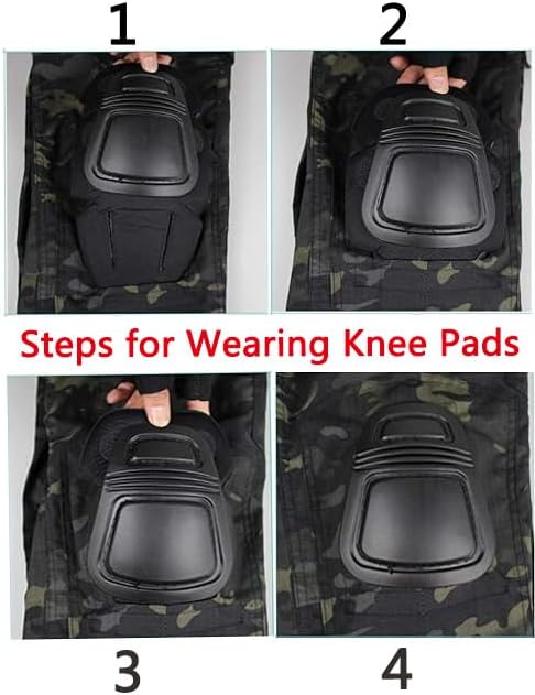 H Welt EU Mens Military Pants with Knee Pads for Strategy Game Airsoft Paintball Shooting Combat