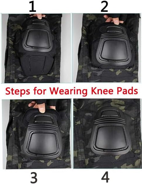 H Welt EU Mens Military Pants with Knee Pads for Strategy Game Airsoft Paintball Shooting Combat