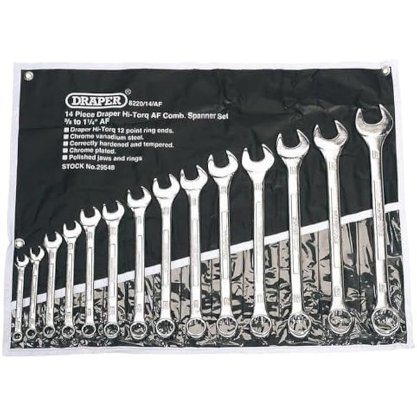 Draper 29548 14 Piece Hi-Torq AF Comb. Wrench Set