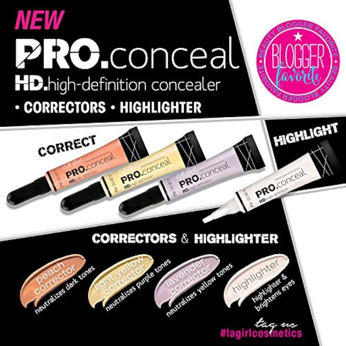 L.A. Girl Cosmetics PRO Conceal HD Concealer Yellow Corrector 8g