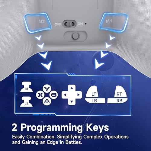 EasySMX X15 Wireless PC Controller with Hall Triggers, Hall Joysticks, Enhanced Bluetooth Game Controller,No Drift No Deadzone effect, Compatible with Windows PC, Android, Steam and Switch