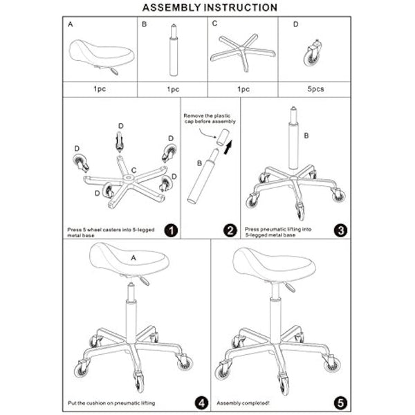 FRNIAMC Professional Saddle Stool with Wheels Ergonomic Swivel Height Adjustable for Clinic Dentist Beauty Salon Tattoo Office (Camel)
