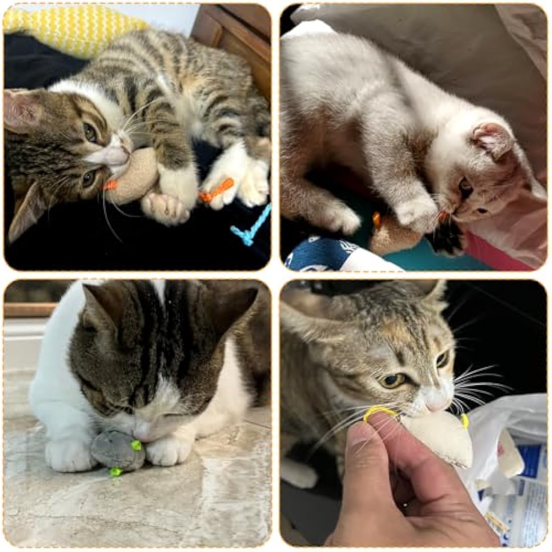 winbarry Cat Toys，Catnip Mouse Toys，Catnip Sticks For Cats，36Pcs Catnip Toys for Cat Playing Chewing Teeth Cleaning