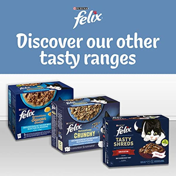FELIX Original Mixed Selection in Gravy Wet Cat Food 12x100g (Pack of 4)