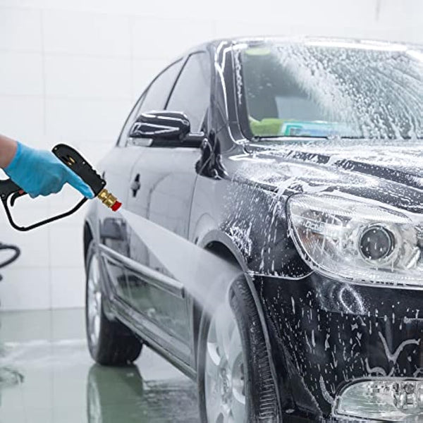 Fai Top 4000PSI High Pressure Washer Gun with 5 Water Nozzle Tip, Cleaner Gun Car Wash Water Gun for Car Cleaning (M22 14MM Hose Connector & karcher Quick Connector)