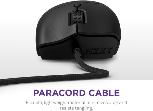 NZXT Lift 2 Ergo | Lightweight Ergonomic Wired Gaming Mouse | Lightweight 61 g Design | 8K Polling Rate | Optical Switches | 26K DPI Optical Sensor | 100% PTFE Feet | Black