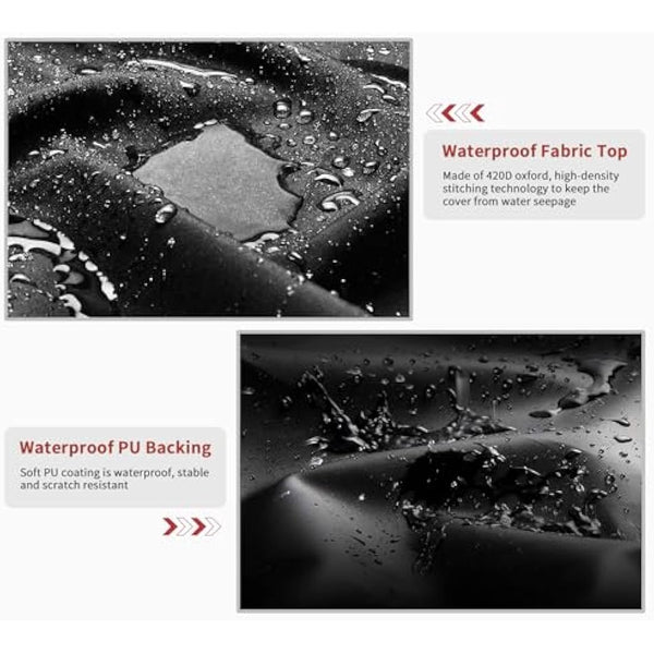 Dokon Waterproof Ping Pong Table Cover - Heavy Duty 420D Oxford Fabric, Windproof, Anti-UV With Zipper for Outdoor and Indoor Use - 165×70×185cm