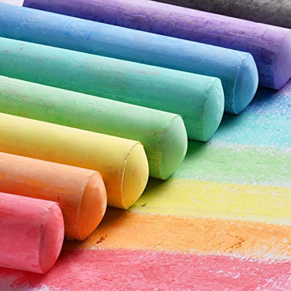FELIZROCA 60pcs Giant Pavement Chalks for Children Chalk Sidewalk City Chalk Toddlers Outdoor Walking Out the Driveway