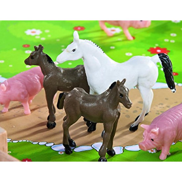 Eichhorn Liitle Farm Wooden Toy Set (21-Piece, Multi-Colour)