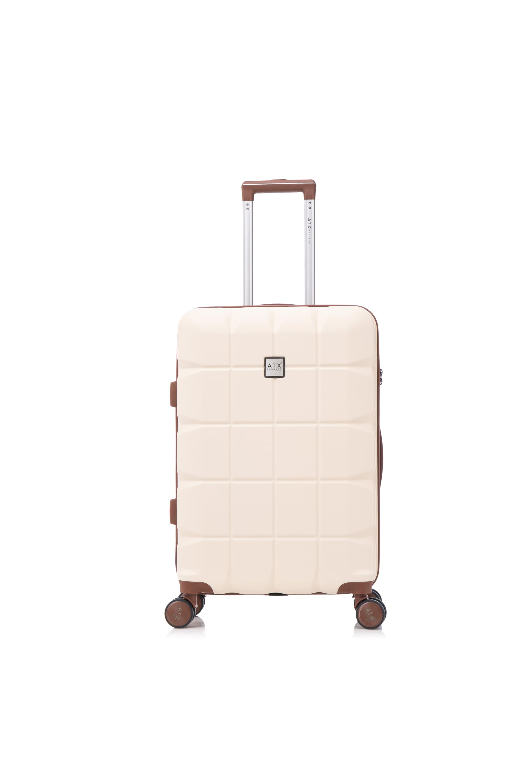 ATX Luggage Suitcase Large on 4 Dual Spinner Wheels Super Lightweight ABS Hard Shell Hold Check in with Built-in TSA Lock (Orange, 110 Liter)