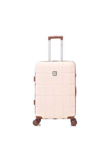 ATX Luggage Suitcase Large on 4 Dual Spinner Wheels Super Lightweight ABS Hard Shell Hold Check in with Built-in TSA Lock (Orange, 110 Liter)