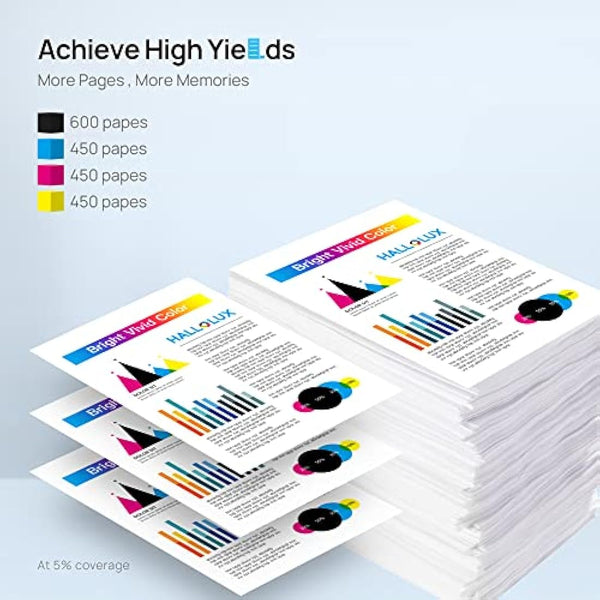 62XL High Yield Ink Cartridges Combo Pack Black and Tri-colour Replacement for HP 62 XL Compatible for Envy 5540 5541 5542 5544 5546 5640 5642 5644 5646 7640 OfficeJet 200 250 5740 5742 5744 (2-Pack)