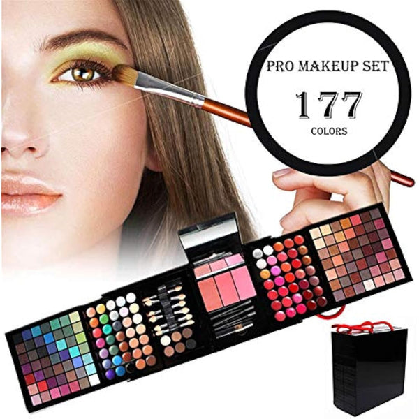 FantasyDay All-in-one Makeup Set Gift Surprise | Full Makeup Kit for Women Multipurpose Essential Starter Bundle Include Eyeshadow Palette Lipstick Blush Concealer Face Powder Eyeliner Mascara Brush