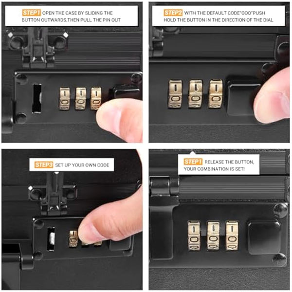 2023 NEW Graded Card Storage Box with Coded Lock,GMA Baseball Football Sports Cards Waterproof Display Trading Card Case,Easy to Carry(3 Slots No Card)