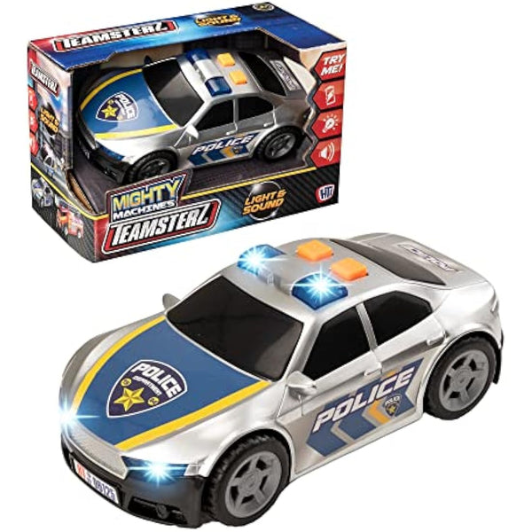 HTI Teamsterz Police Car Light and Sound Cars Toy with Wheels Cars Colour White Official Product (CyP Brands)
