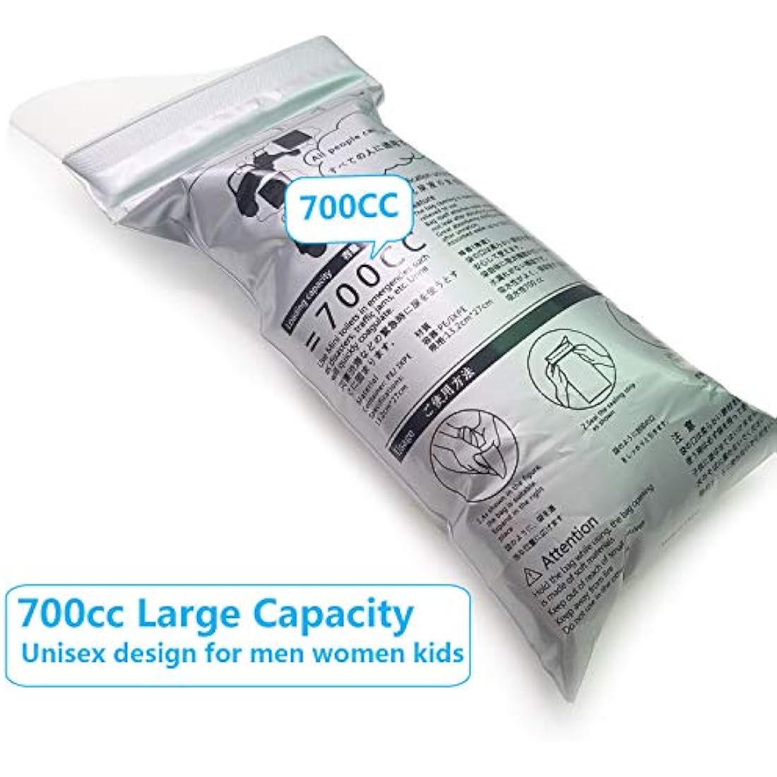 Alled Disposable Urine Bags, 700ml Pee Bags for Camping Travel Outdoor Urinal Toilet Traffic Jam Emergency Portable Car Vomit Bag,Urine Bag Gel for Men Women Kids Children Patient and Pregnant