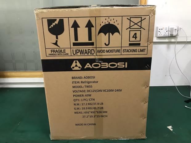 AAOBOSI Compressor Camping Fridge 95L, Car Fridge Dual Zone with 12/24V DC and 100-240V AC, -20°C to 20°C Portable Freezer for Car, Campervan, Lorry, Truck, Boat