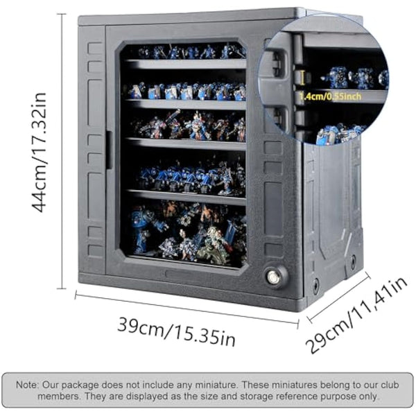 Jucoci Miniatures Storage Case Miniatures Transport Case (Large Size with Light)