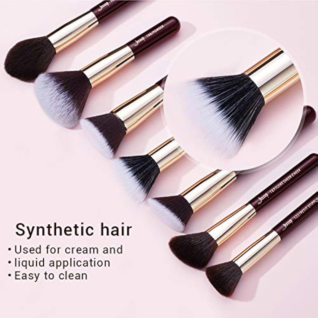 Jessup Makeup Brushes Set Professional, 25PCS Premium Natural Powder Foundation Eyeshadow Blending Concealer Blush Highlight Labeled Brushes, T280