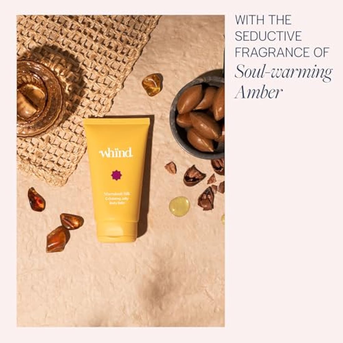 whind Marrakech Silk Exfoliating Jelly Body Balm Scrub – Hydrating Vitamin E Shower Scrub for Glowing Skin – 150ml – Gentle Body Exfoliator & Moisturizer