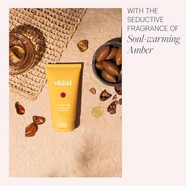 whind Marrakech Silk Exfoliating Jelly Body Balm Scrub – Hydrating Vitamin E Shower Scrub for Glowing Skin – 150ml – Gentle Body Exfoliator & Moisturizer