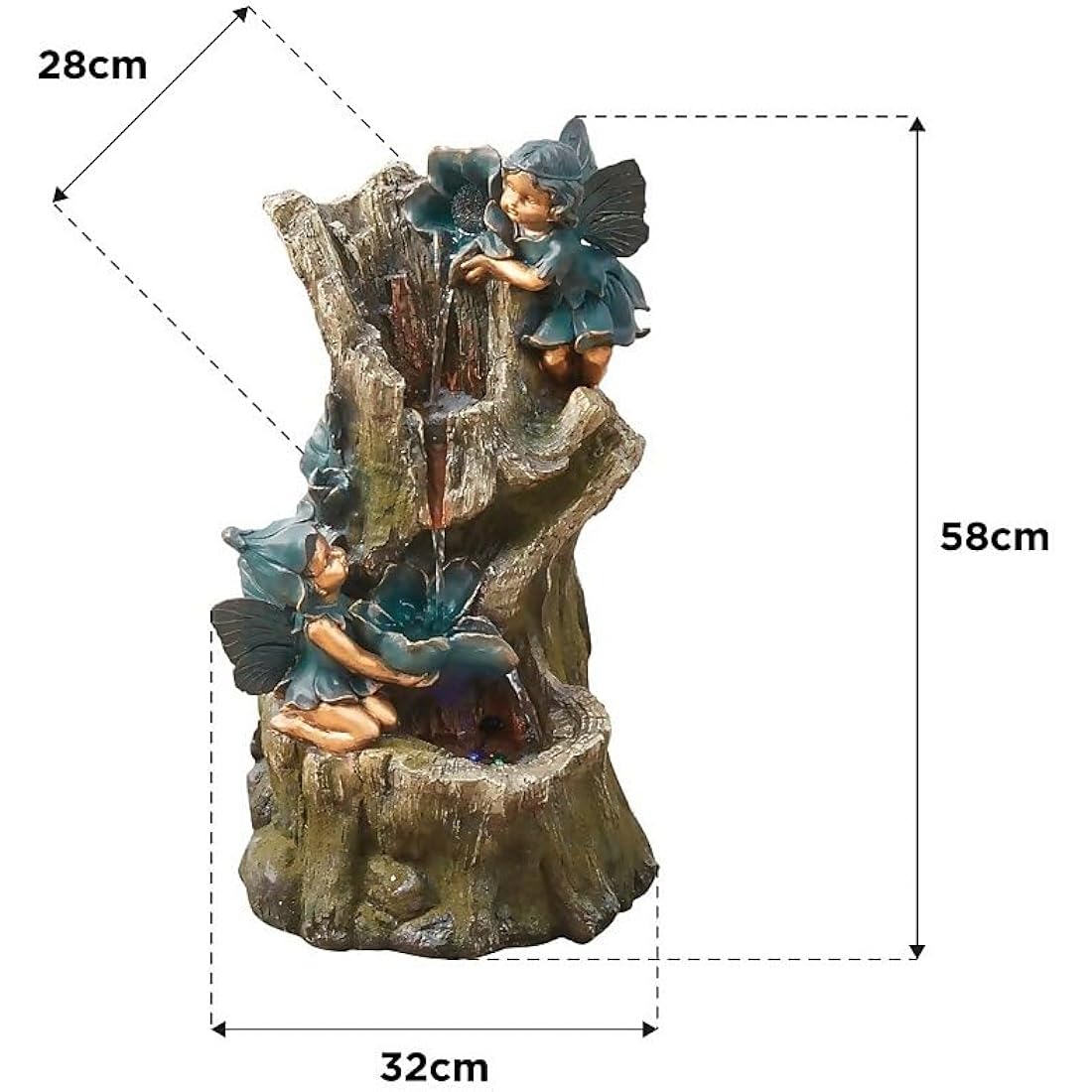Easy Fountain Spellbound Water Fountain One Size Natural, Resin