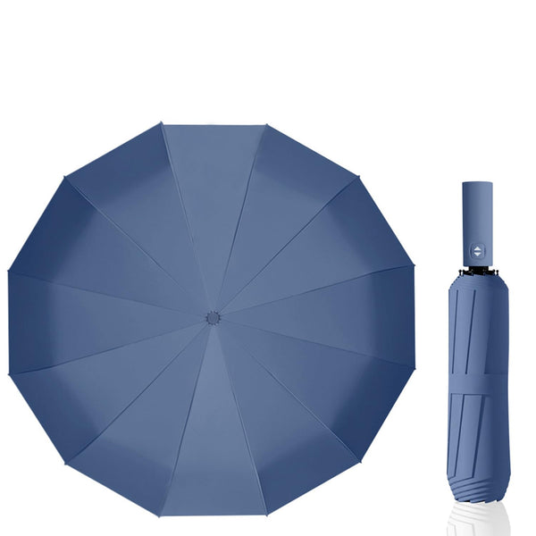 Maibar Umbrella Windproof Strong 24 Ribs Compact Umbrellas Sun UV Protection spf 50 Folding Travel Large Auto Open Close Umbrellas Umbrella (Black)