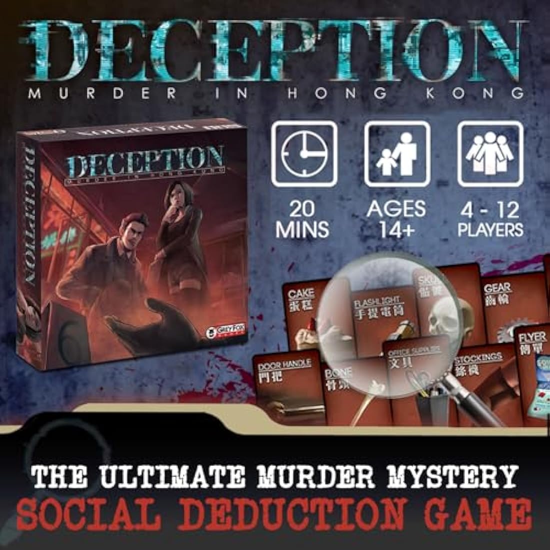 Jolly Thinkers PJOL01 Deception: Murder in Hong Kong, Mixed Colours,GFG96761