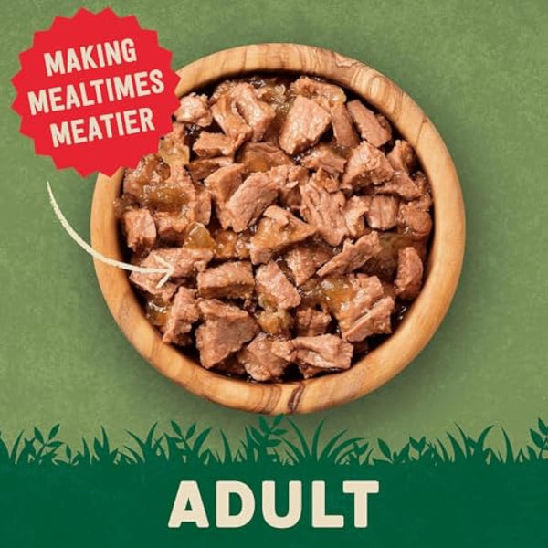 Harringtons Complete Wet Pouch Grain Free Hypoallergenic Adult Cat Food Meaty in Jelly Pack 72x85g - Beef, Chicken, Lamb & Turkey - Making Mealtimes Meatier