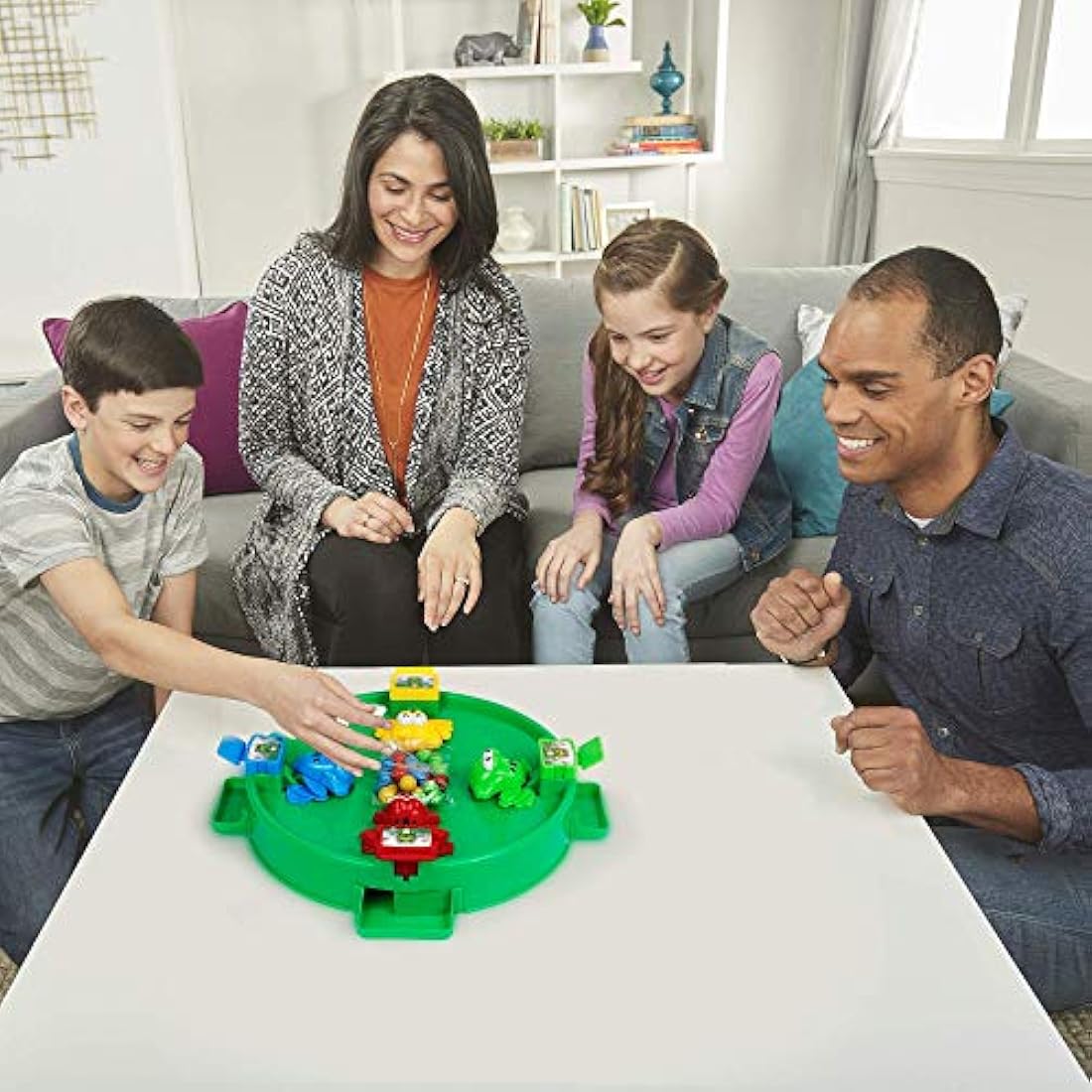EPHIIONIY Bambiya Hungry Frogs Family Board Game – Intense Game of Quick Reflexes – 4 Player Classic Board Games Fun, Includes All Pieces Needed to Play – Frog Toy for Kids 3 Years and Older
