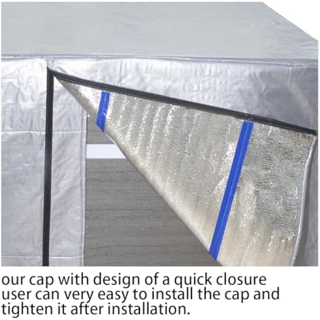 YUJHON Insulated Hot Tub Cover 170G Polyethylene Thermal Insulation Spa Cover Protector Waterproof Hot Tub Cover Replacement (95“x95"x35")