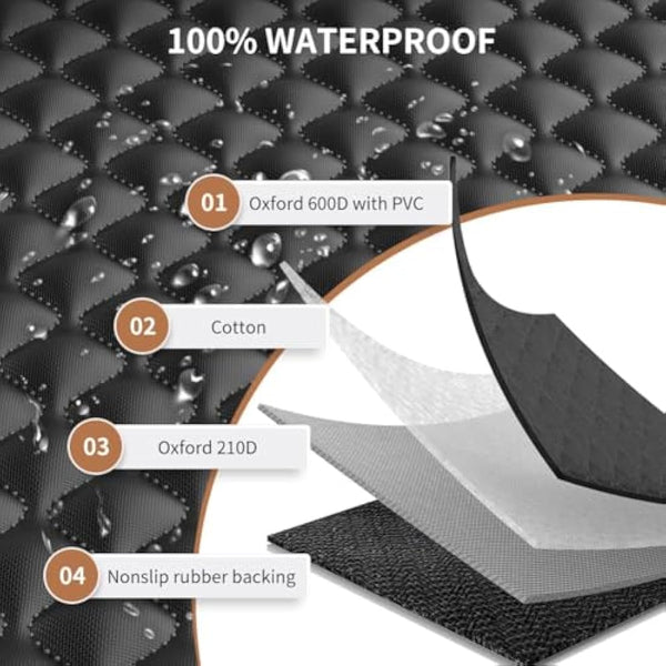 KYG Dog Car Seat Cover Hammock Dog Seat Cover with Mesh Window Durable Scratch Proof And Waterproof Car Rear Seat Protection Cover Pet Car Seat Cover For Cars/Trucks/Suv 135 X 140cm