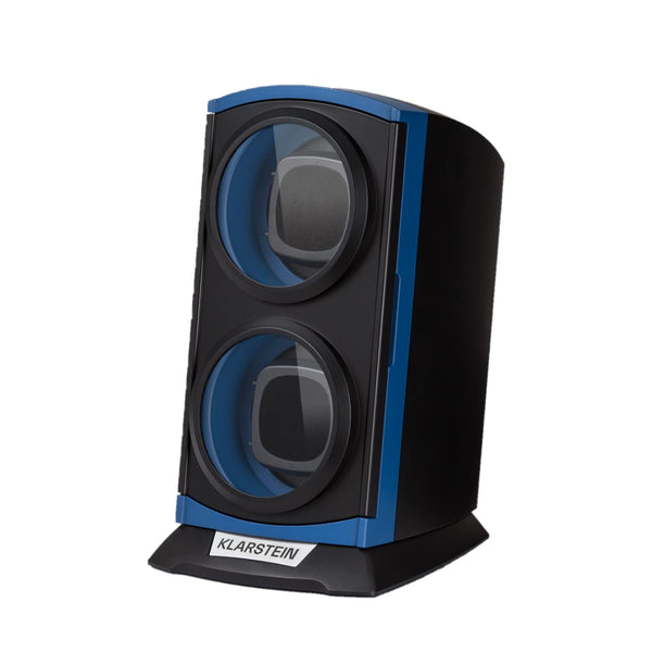 KLARSTEIN St. Gallen Premium - Automatic Watch Winder, Rotator, Holder, Case for 2 Watches, 4 Speeds, Right-Left Running